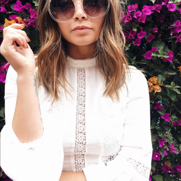 Windsor Store White Lace Tunic ☁️ size L - Picture 7 of 11